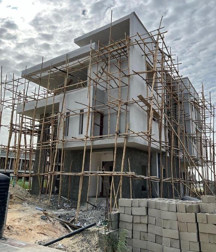 ND Homes three-floor duplex under construction